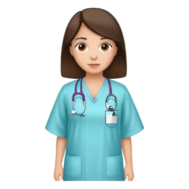 Brunette wearing hospital gown  sticker