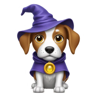 WIZARD DOG WITH BIFOCALS sticker