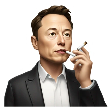 Elon musk smoking sigaret sticker