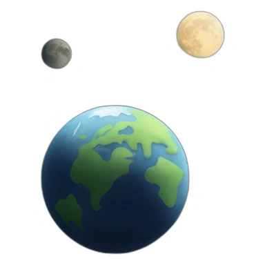 the moon and the earth sticker