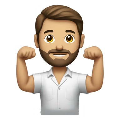 Hombre con pose de autoridad, con los brazos cruzados frente al pecho con una ceja levantada (como diciendo "te lo dije"). sticker