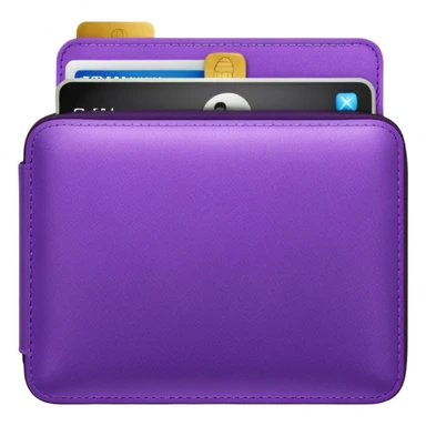 glitter purple wallet sticker