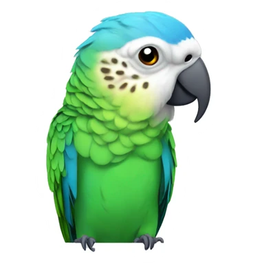 a parakeet on a head sticker