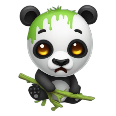 Zombie panda sticker