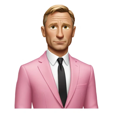daniel craig in pink suit sticker