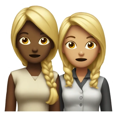 2 people girls arguing sticker