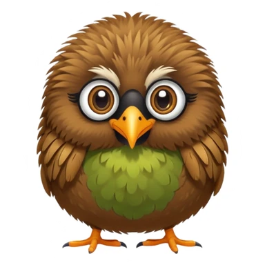 cute kiwi bird ai agent ( color fillable)  sticker
