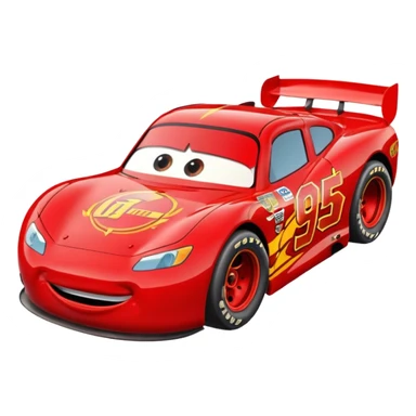 lightning mcqueen with number 95 and look like in film sticker