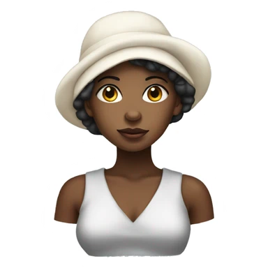 black girl with a bonet on sleepi sticker