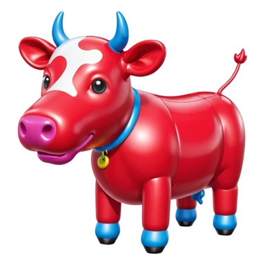   jeff koons style inflatable SPAM cow sculpture  sticker