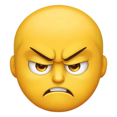 mad really annoyed basic yellow emoji  sticker