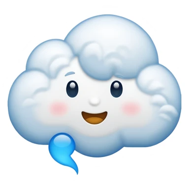 Cloud and bubble chat emoji combined ☁️💬 sticker