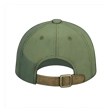 ghibli style cap with the back visible sticker