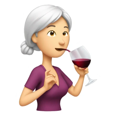 Mom Drinking wine out of decanter sticker