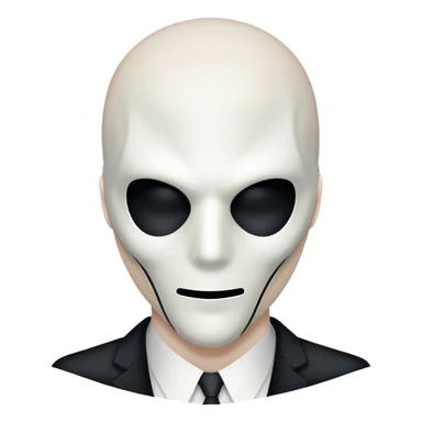 slenderman with a white mask with no details on it sticker