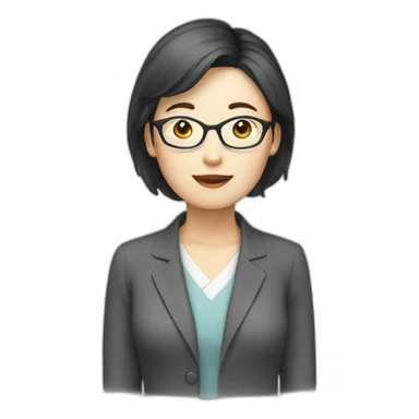 korean french teacher woman sticker