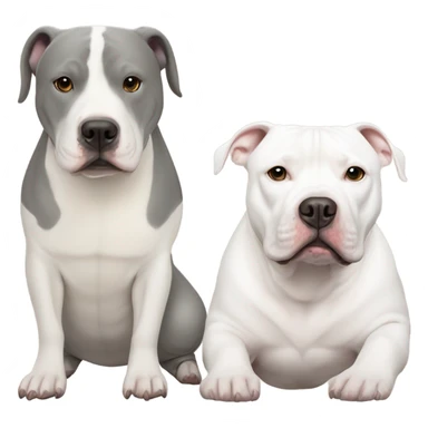 Beluga Whale plus white pitbull sticker