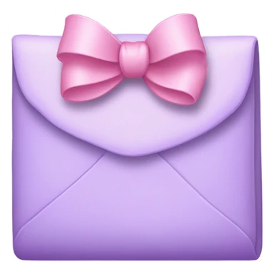 beautiful aesthetic love letter in pastel purple color with pink bow aesthetically placed  sticker