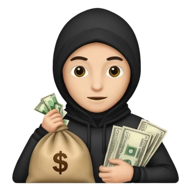 Ladrón con bolsa de dinero  sticker