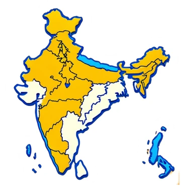 India map with saffron colour ( akhand Bharat ) sticker