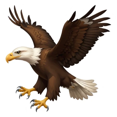 A regal flying bald eagle swooping up a feral pig  sticker
