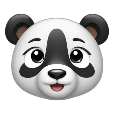 Cute panda face sticker