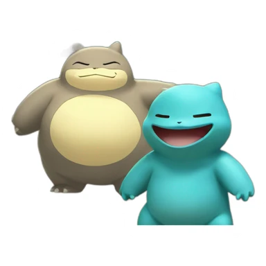 Snorlax behind charmander sticker
