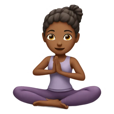 Girl doing yoga sticker