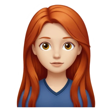 Garota ruiva clara de cabelo comprido  sticker