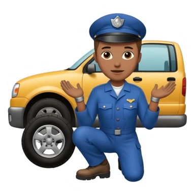 a person reaching under a car sticker