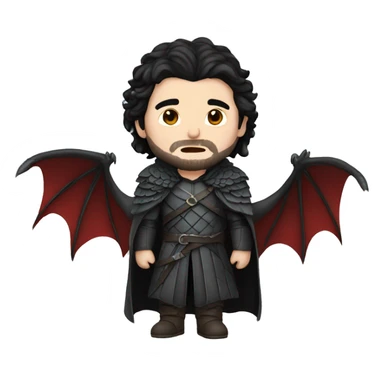 jon snow + dragon sticker