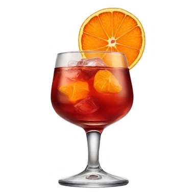 Negroni, Short Glass, Small Orange sticker