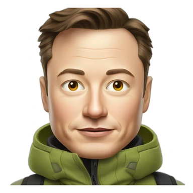 elon musk en ski sticker