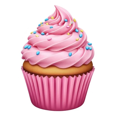 Cupcake with pink icing sticker