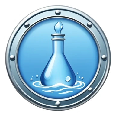 water works monopoly badge  sticker