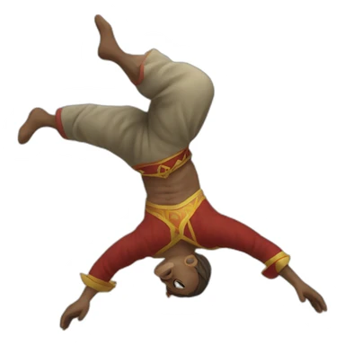 medieval circus acrobat doing a backflip sticker
