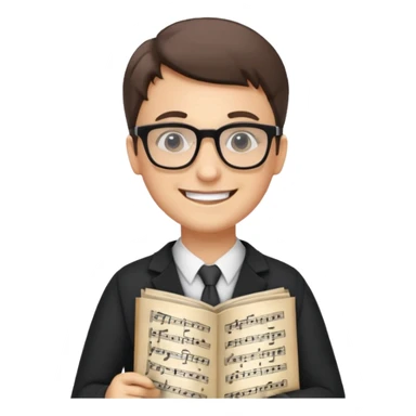 white teacher of music sticker