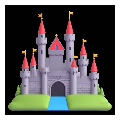 king and queen, castle background sticker