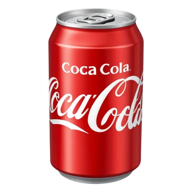 Draw a classic Coca-Cola can with red label & white script logo. sticker
