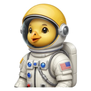 pixel-art chicken astronaut sticker
