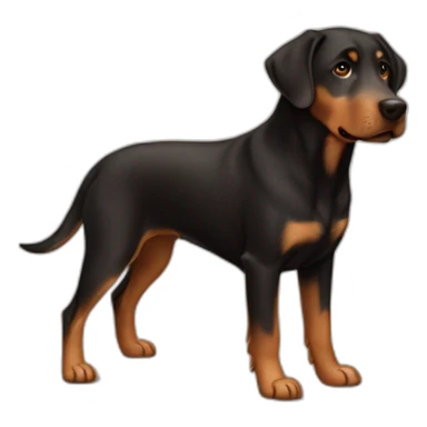 Brown labrador crossed with beauceron sticker