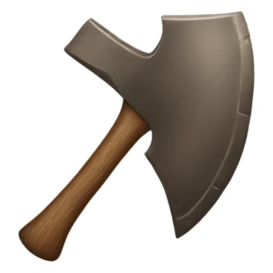 axe made of bronze and wood handle sticker