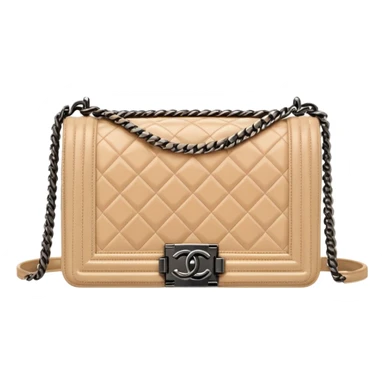 chanel le boy beige color bag sticker