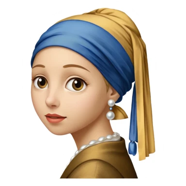 Girl with a Pearl Earring painting sticker