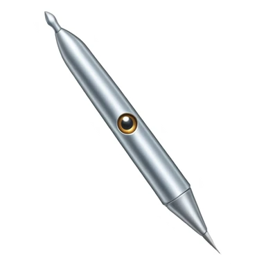 sewing needle with a visible hole (eye) sticker