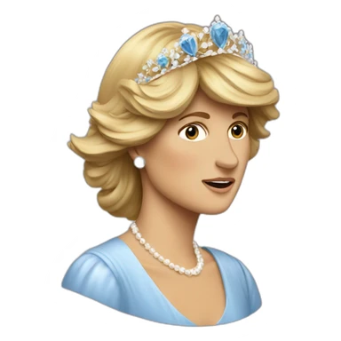 lady diana qui pleure sticker