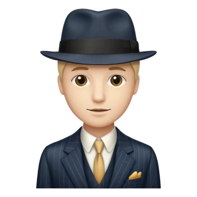 A person wearing a 1920s suit sticker