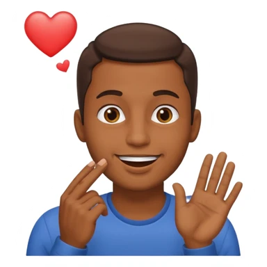 Un homme brun qui envoi un bisous. sticker