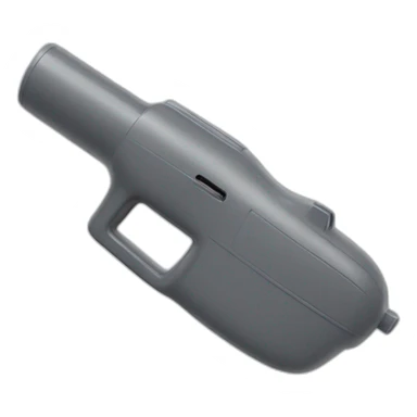 dark grey handheld mini vacuu\m cleaner shaped like a gun  sticker