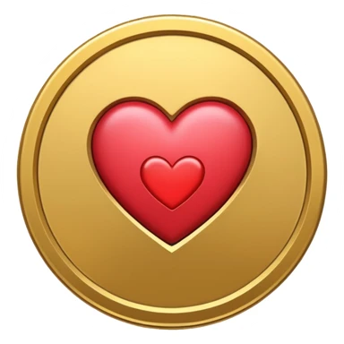 vilet coin with heart sticker